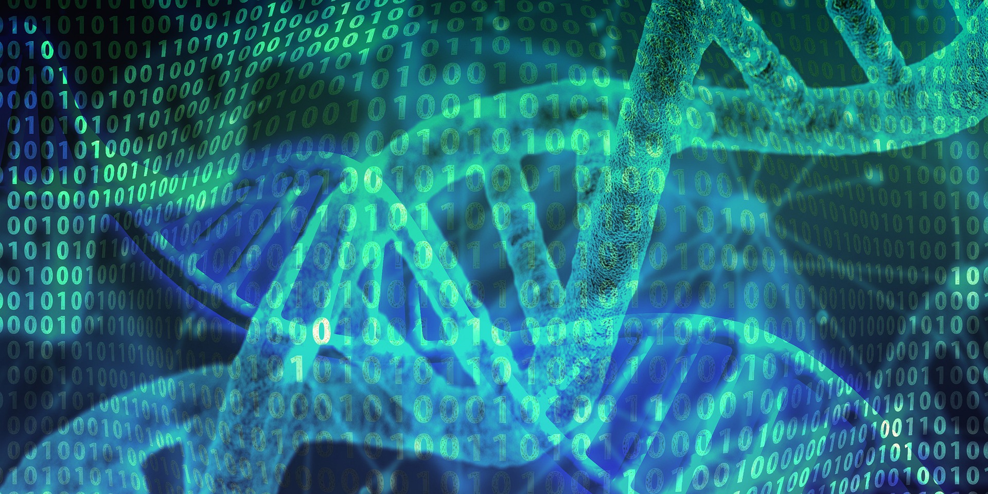 DNA strand with binary code -- Healx